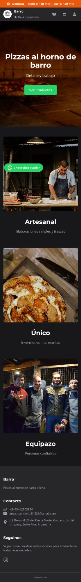 Tienda Barro - Pizzería en Ojapo